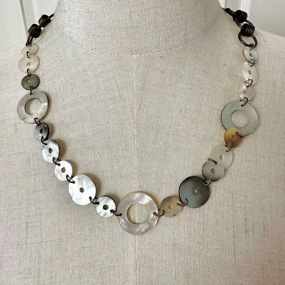 Abalone circle necklace Jewelry - Abalone circle necklace